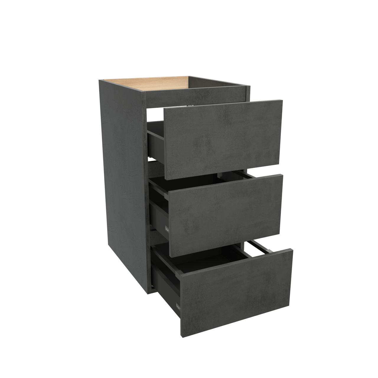 Balmani Lucida staande wastafelonderkast 45 x 55 cm beton donkergrijs 3 lades