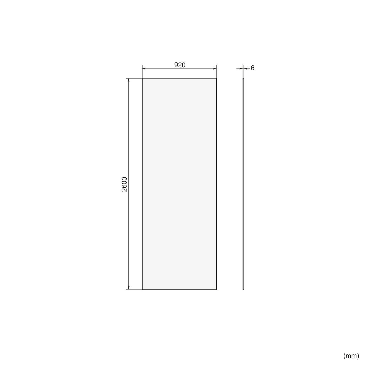 Balmani Piatto douchewandpaneel 90 x 260 cm Solid Surface mat wit