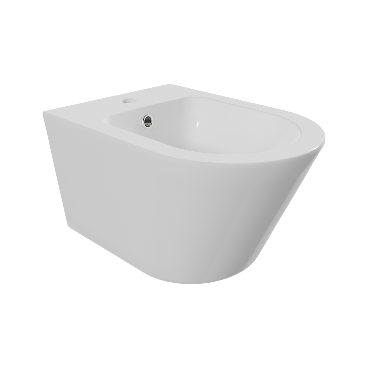 Bidet Set: Luca Varess Calibro, Wand-Bidet, Weiß, Luca Varess Verna Basis Vorwandelement, Blaufoss Lima Bidetarmatur Chrom glänzend und Ablauf