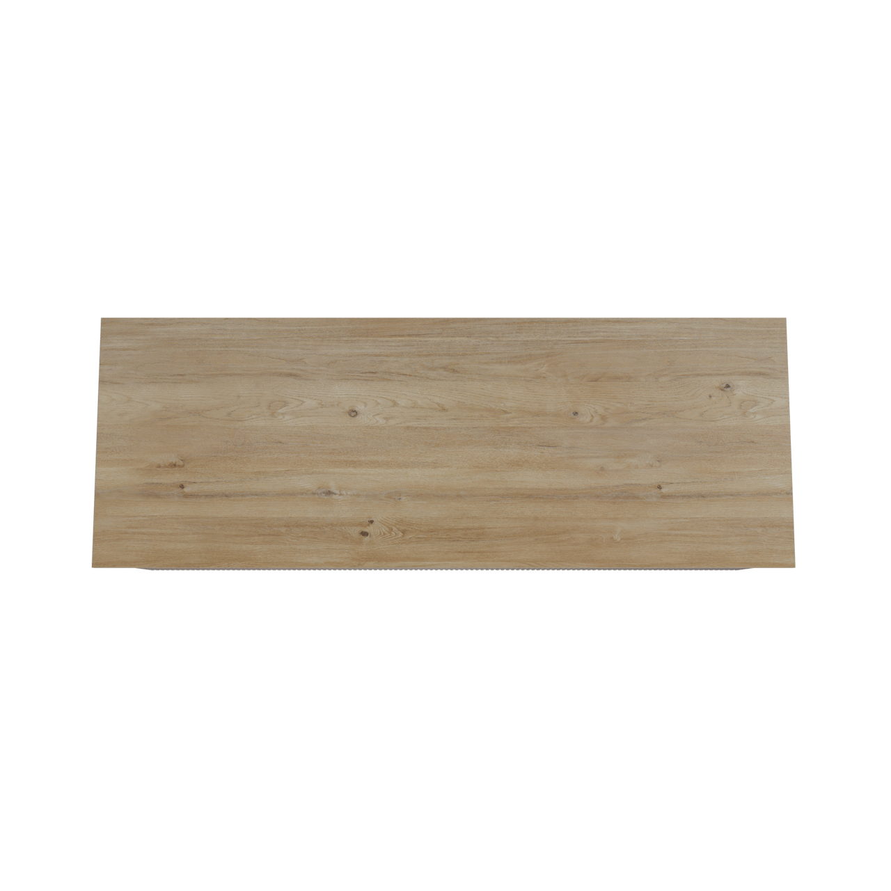 Storke Ribs zwevend badmeubel 145 x 52 cm notenhout met Panton enkel of dubbel wastafelblad in melamine ruw eiken, Verticale symmetrische rechte ribbel