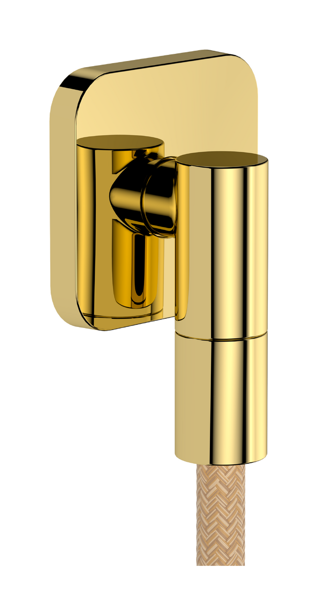 Hansgrohe FixFit Fine Q doucheslangaansluiting 1/2" Polished Gold Optic