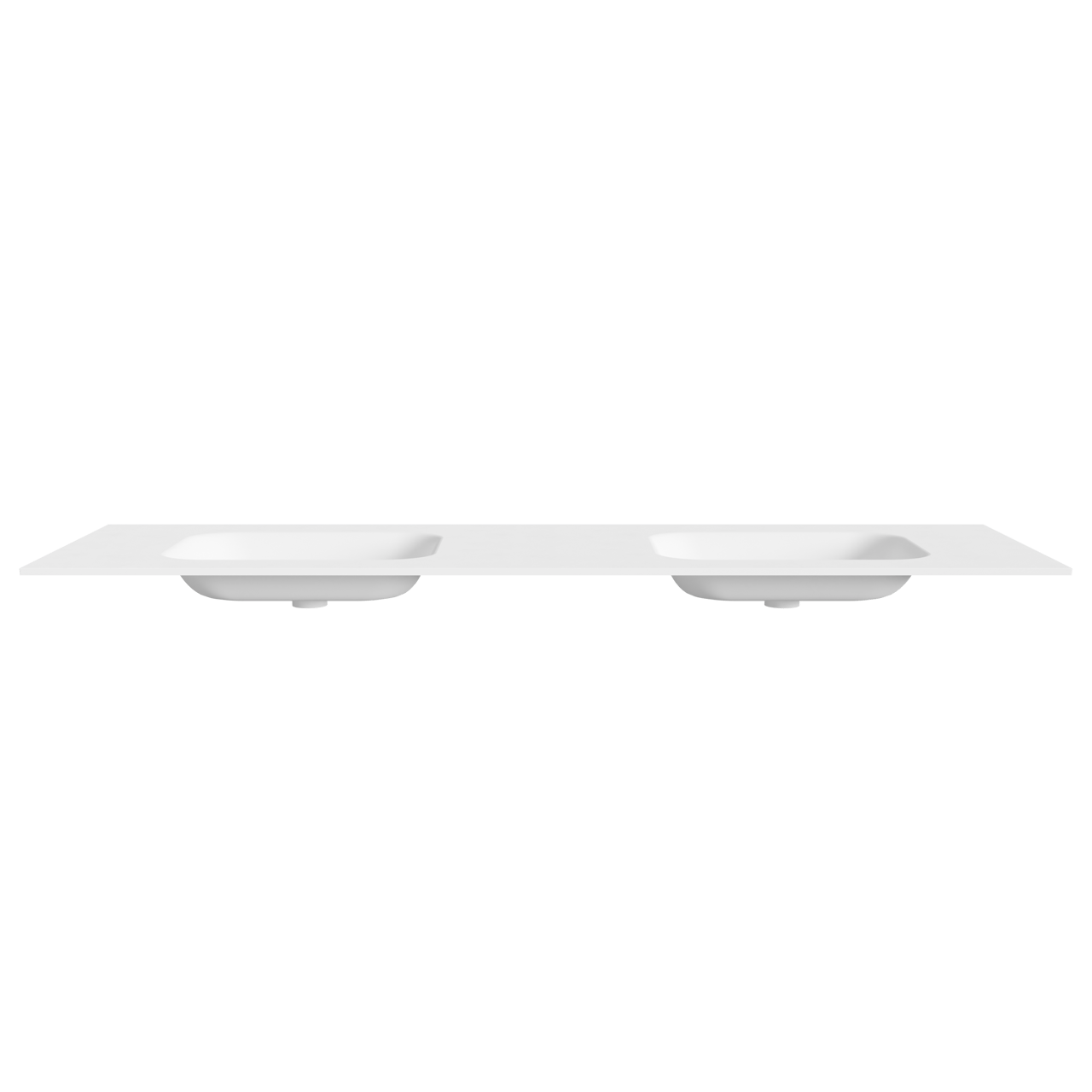 Balmani Tablo Arcato double vasque Solid Surface mat 180 x 55 cm, crépine incluse