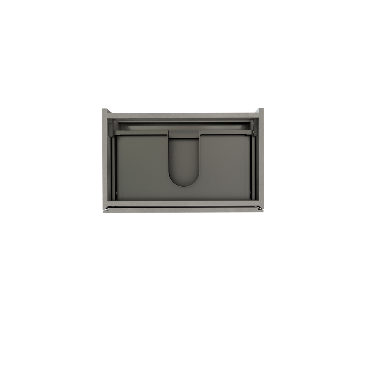 Storke Edge meuble sous-lavabo suspendu 60 x 40 cm béton gris foncé 2 tiroirs
