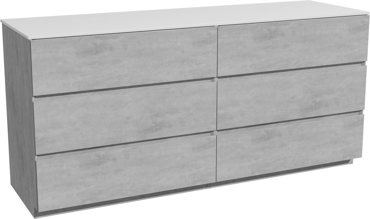 Storke Edge staand badmeubel 170 x 52 cm beton donkergrijs met Tavola enkel of dubbel wastafelblad in solid surface mat wit