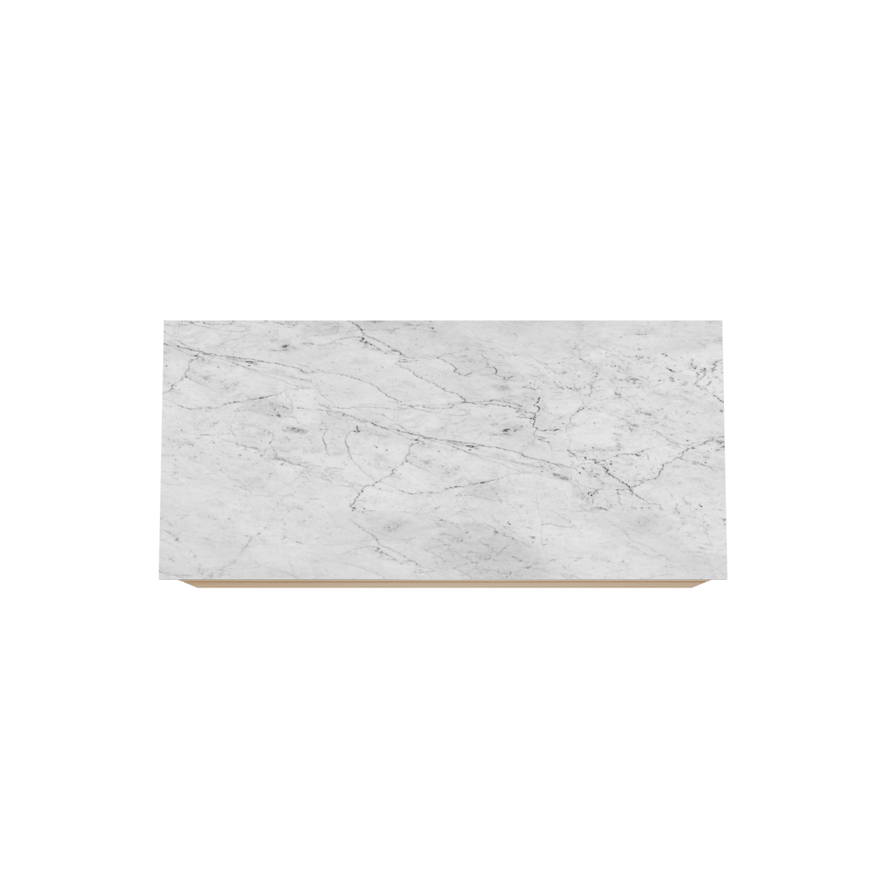 Balmani Mitra hängendes Möbelstück Set: 120 x 55 cm, Naturbelassene Eiche, mit Stretto Einzel- oder Doppel Waschtischplatte, Marmor Carrara