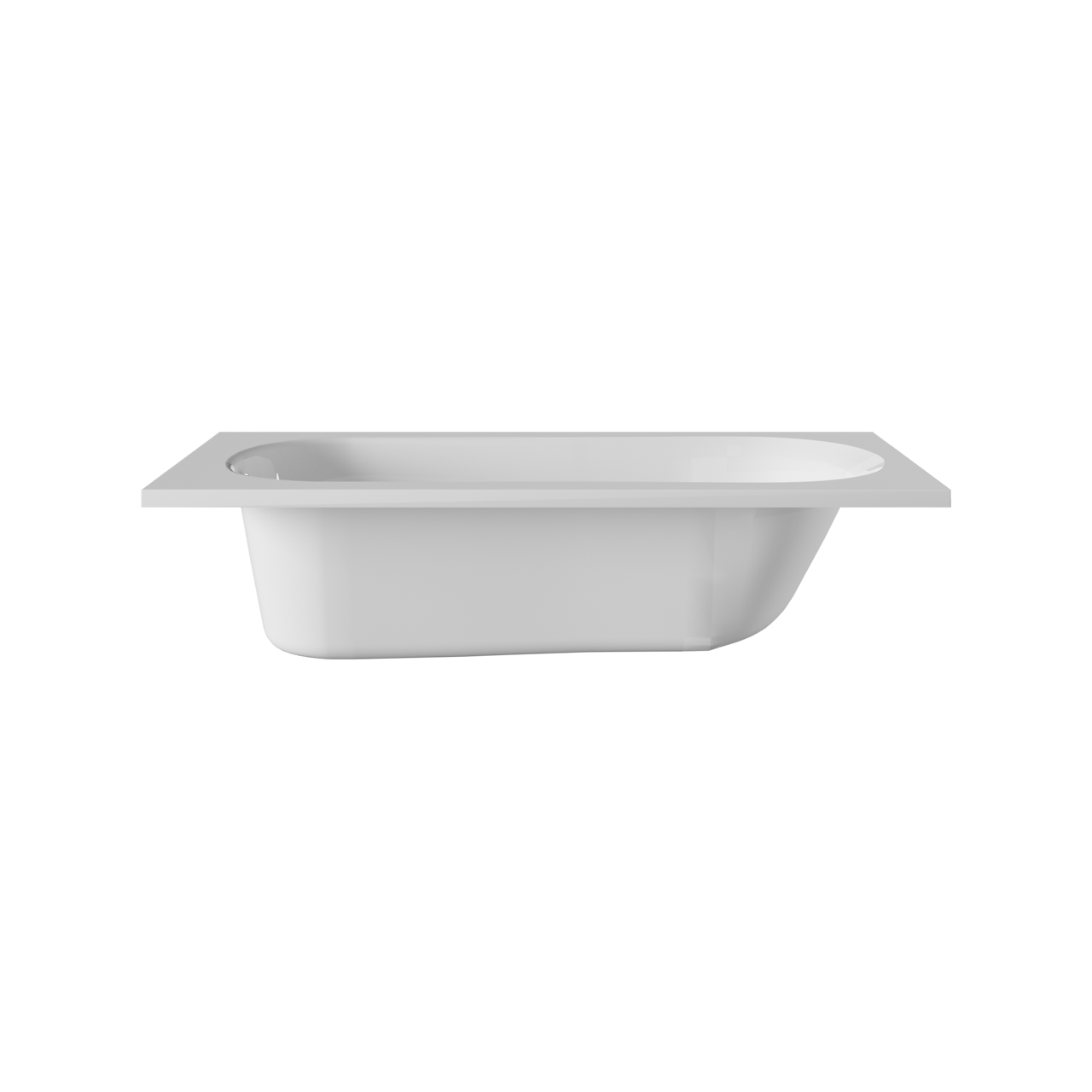 Linie Tessa 1-Personen-Einbaubadewanne: 160 x 70 cm, Acryl, Weiß Glänzend