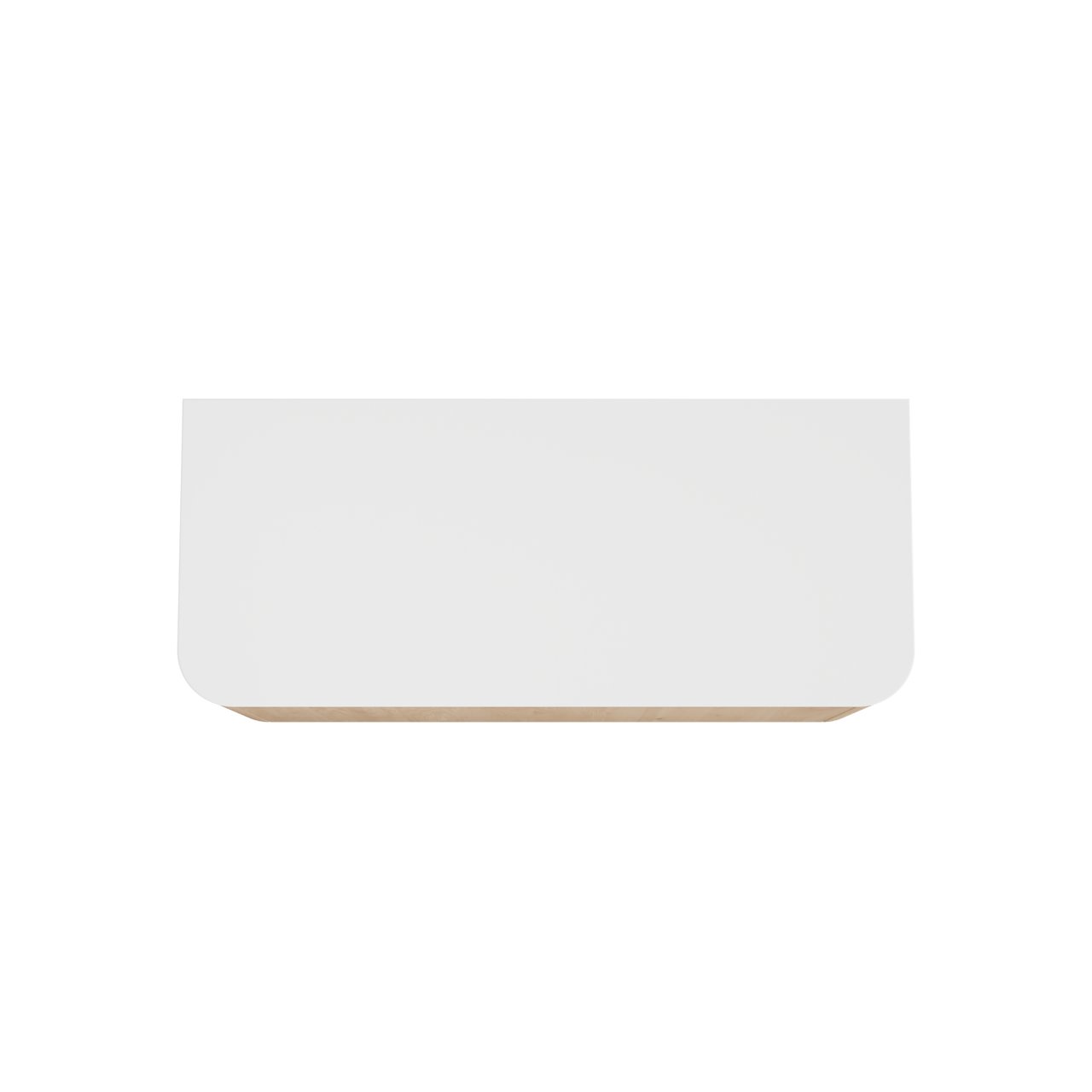 Balmani Moon meuble salle de bains suspendu 130 x 55 cm chêne naturel avec Moon tablette simple ou double en solid surface blanc mat