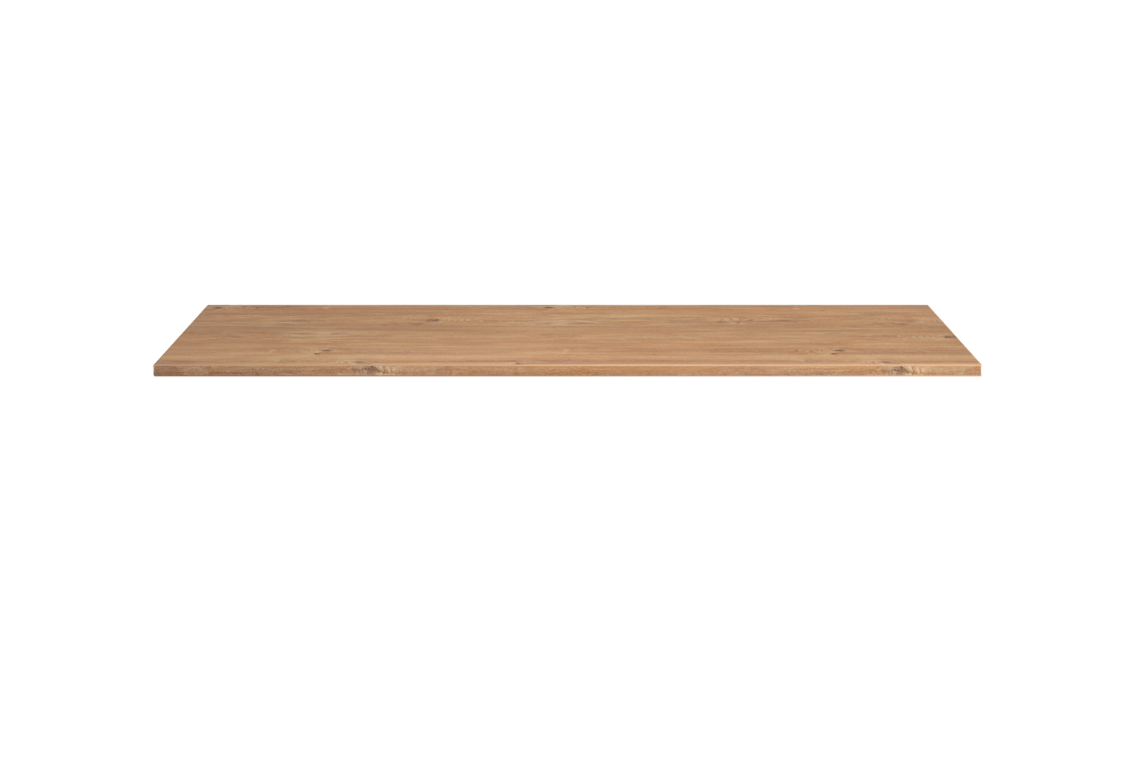 Storke Panton Einzel- oder Doppelwaschtischplatte, Melamin in roher Eiche, 120 x 52 cm