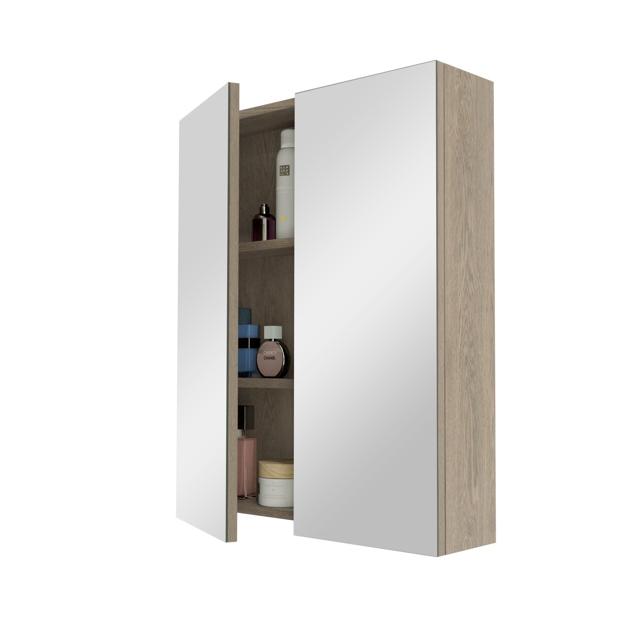 Linie Montro armoire de toilette 60 x 75 cm chêne gris