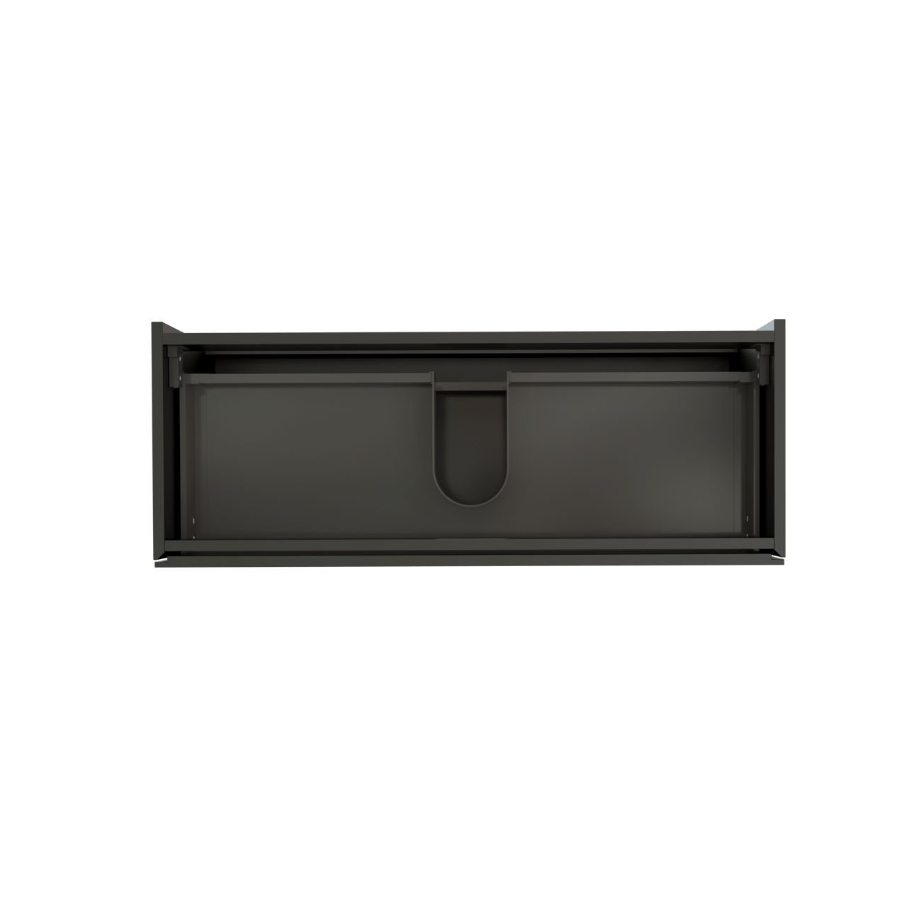 Storke Edge zwevende wastafelonderkast 100 x 40 cm Mat Zwart 2 lades