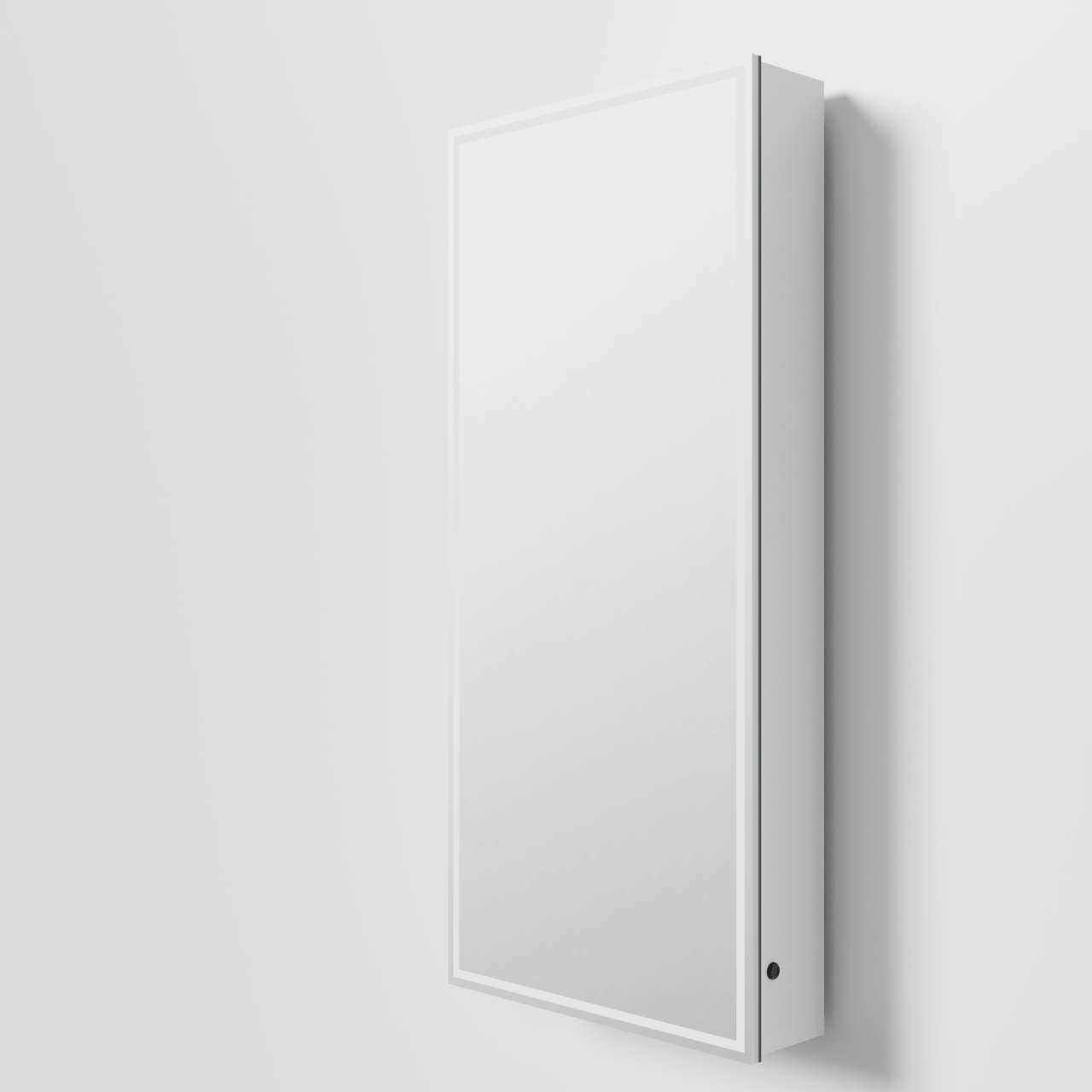 Balmani Mara Spiegelschrank 45 x 100 cm Weiβ matt, mit Spiegelbeleuchtung und Anti-Beschlag Spiegelheizung