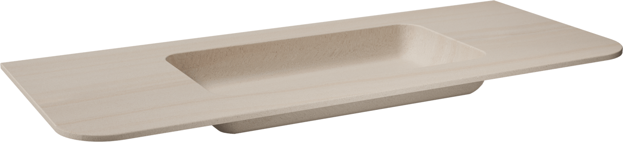 Balmani Moon plan simple Travertin Beige Terrazzo 130 x 55 cm