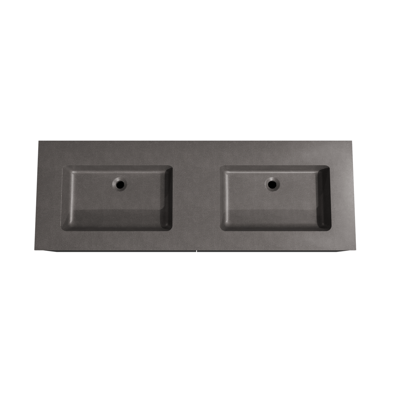Storke Edge zwevend badmeubel 150 x 52 cm mat zwart met Scuro dubbele wastafel in kwarts mat zwart