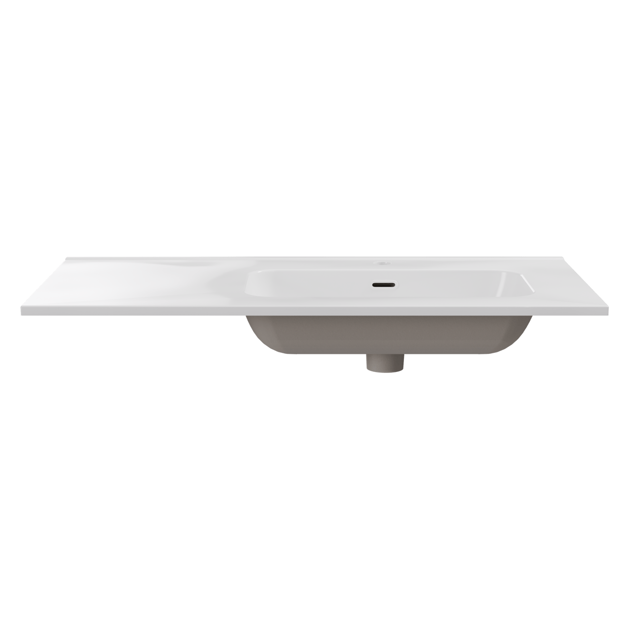 Balmani Nostra asymmetrisch rechtse wastafel porselein Glanzend Wit 100 x 46 cm