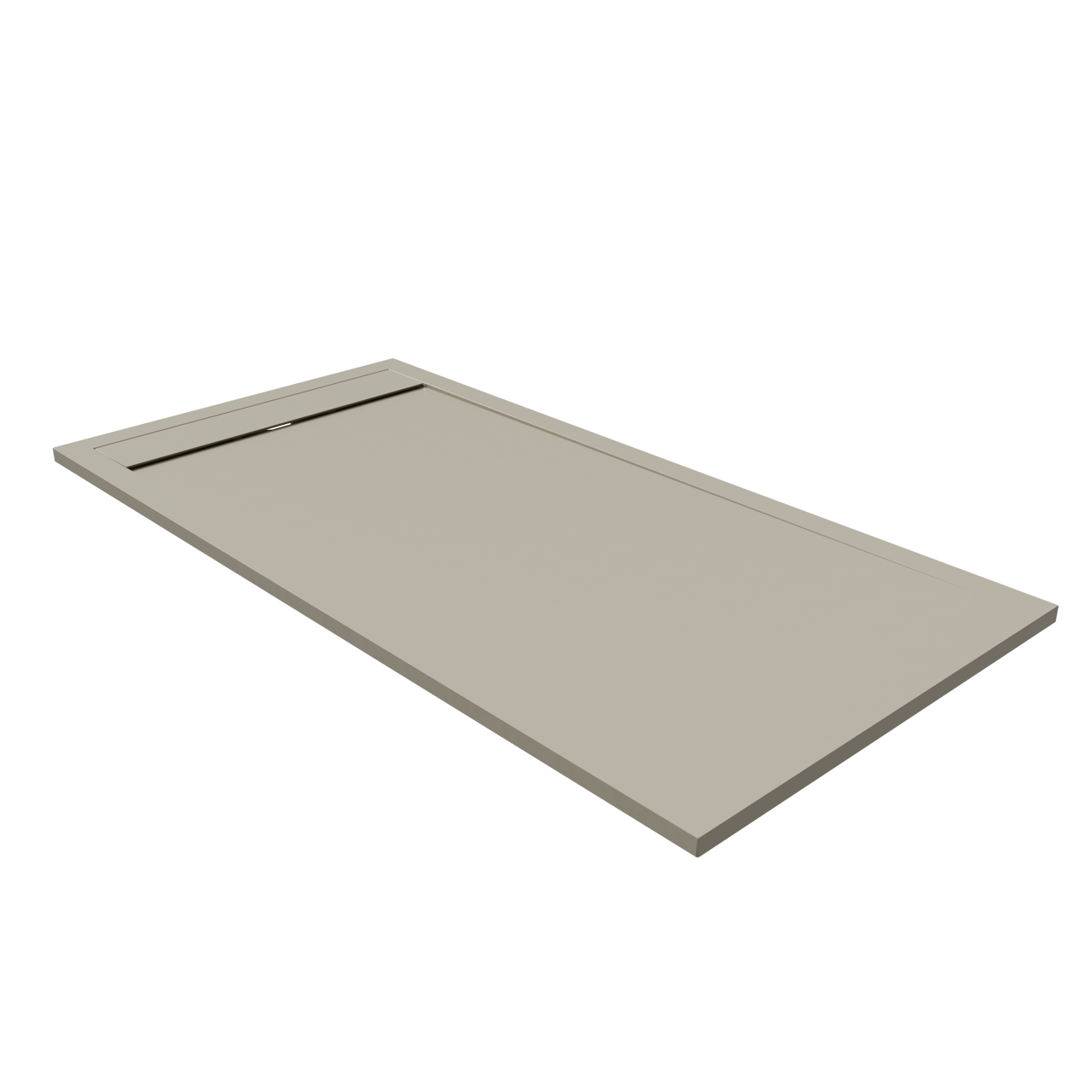 Luca Varess Dandy douchebak 180 x 90 cm composietmarmer mat steengrijs rock structuur