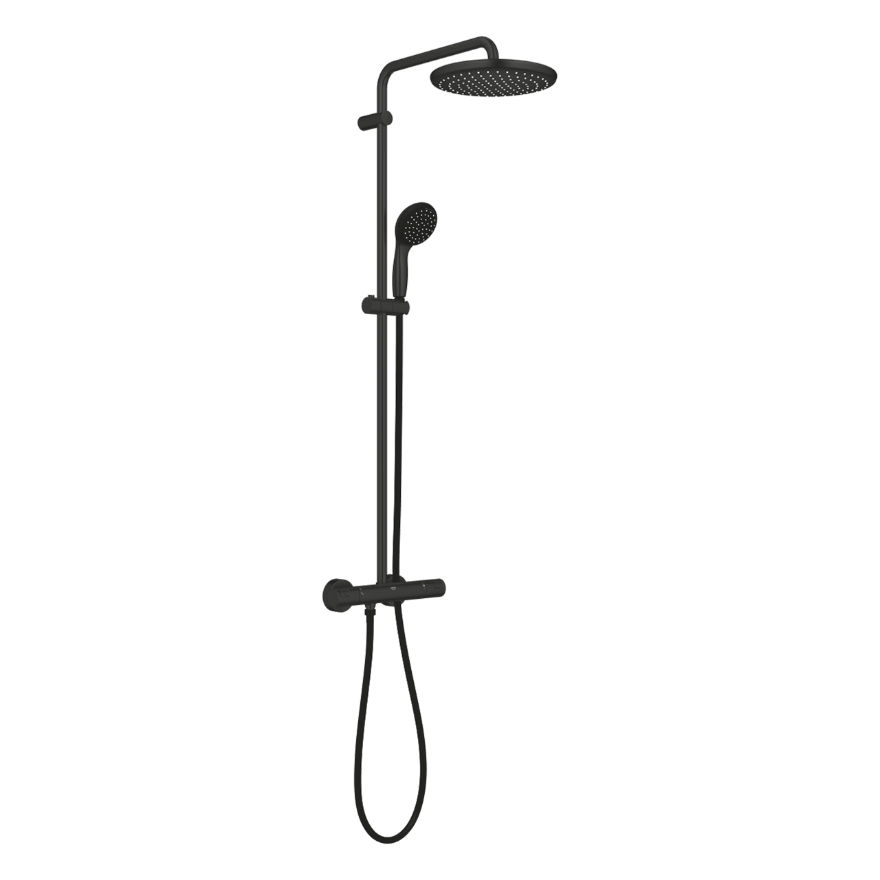 Grohe Vitalio Start opbouw regendoucheset thermostatische kraan Mat Zwart