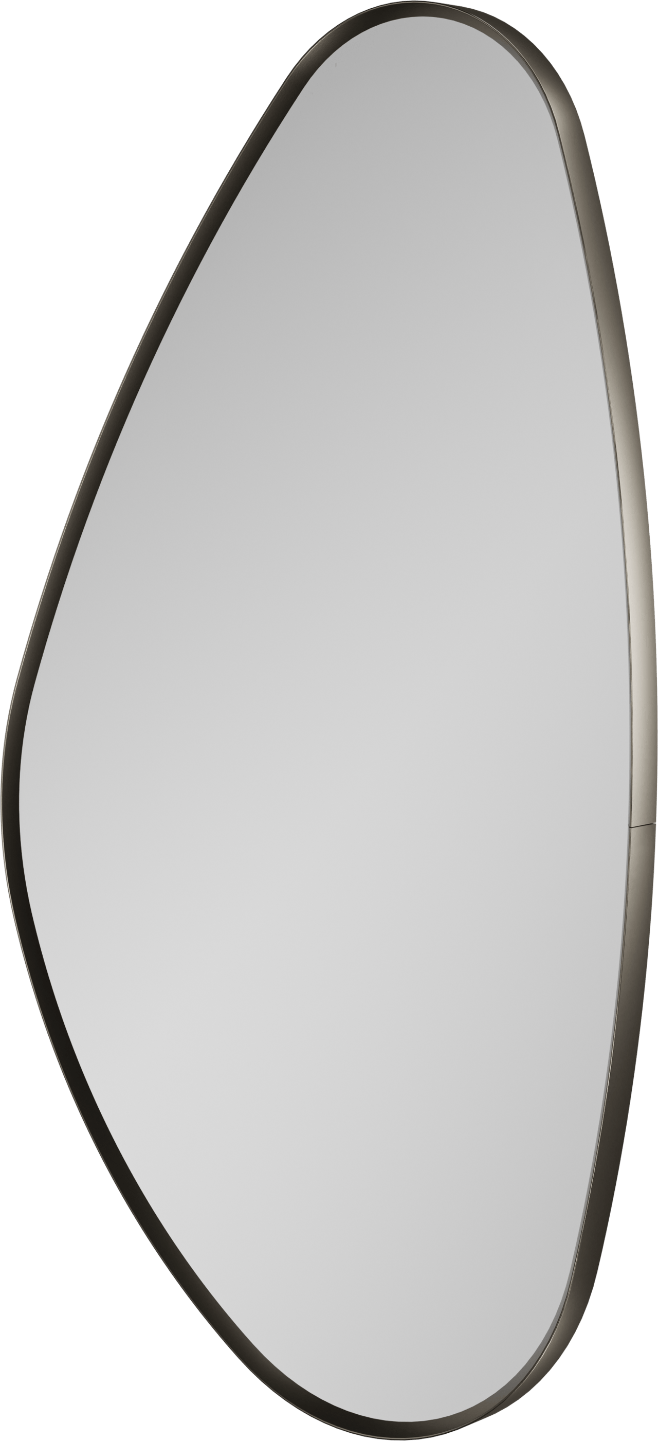 Balmani Auro Gäste-WC Spiegel: organisch, Brushed GunMetal, 45 x 75 cm