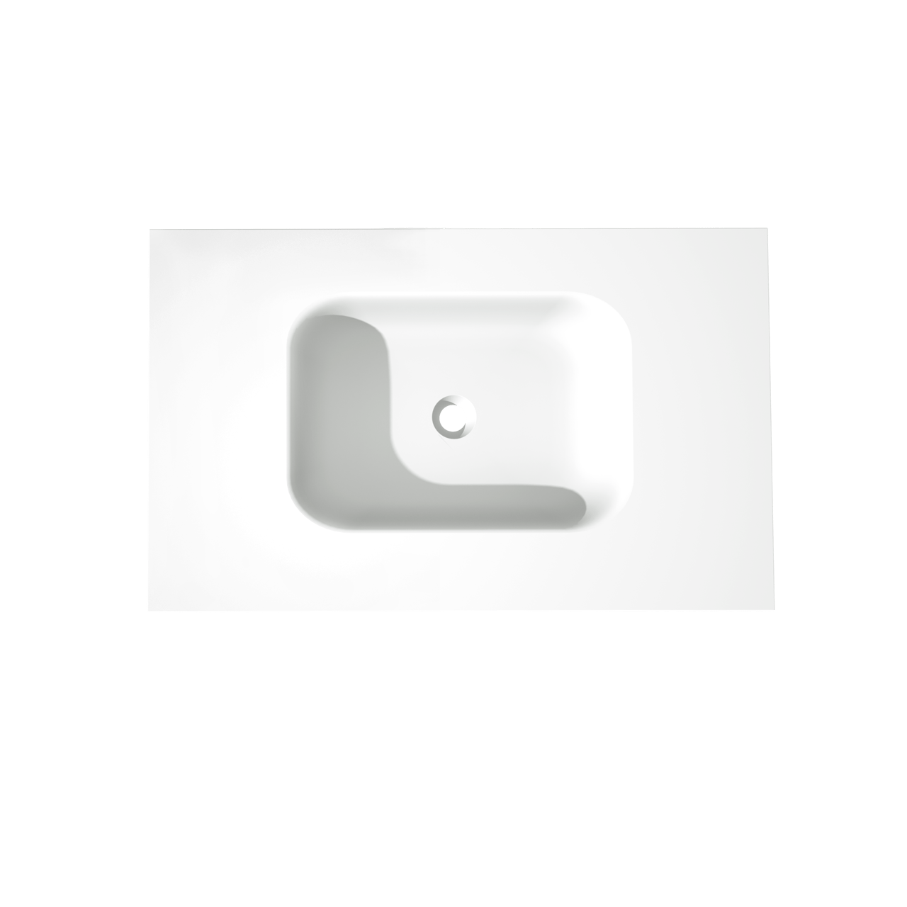 Balmani Tablo Arcato enkele wastafel matte Solid Surface 90 x 55 cm, exclusief crepine