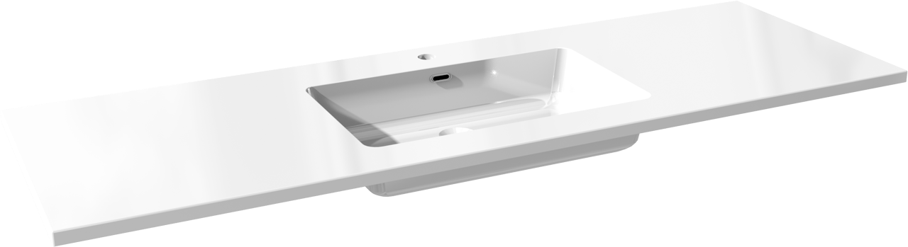 Storke Diva plan simple marbre composite brillant 155 x 52 cm