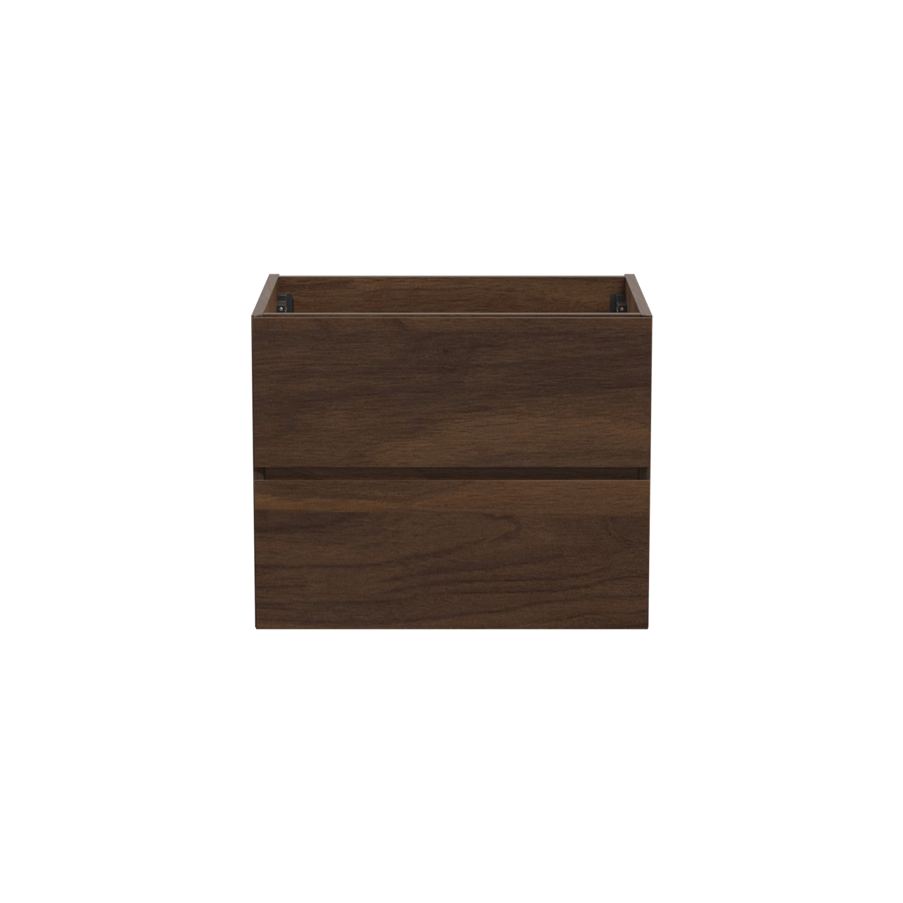 Storke Edge meuble sous-lavabo suspendu 65 x 52 cm noyer 2 tiroirs
