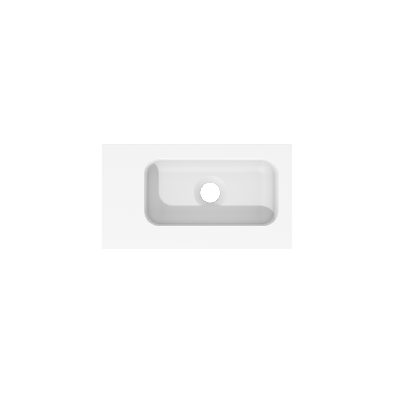Storke Fina handenwasser 40 x 22 cm Mat Witte Solid Surface