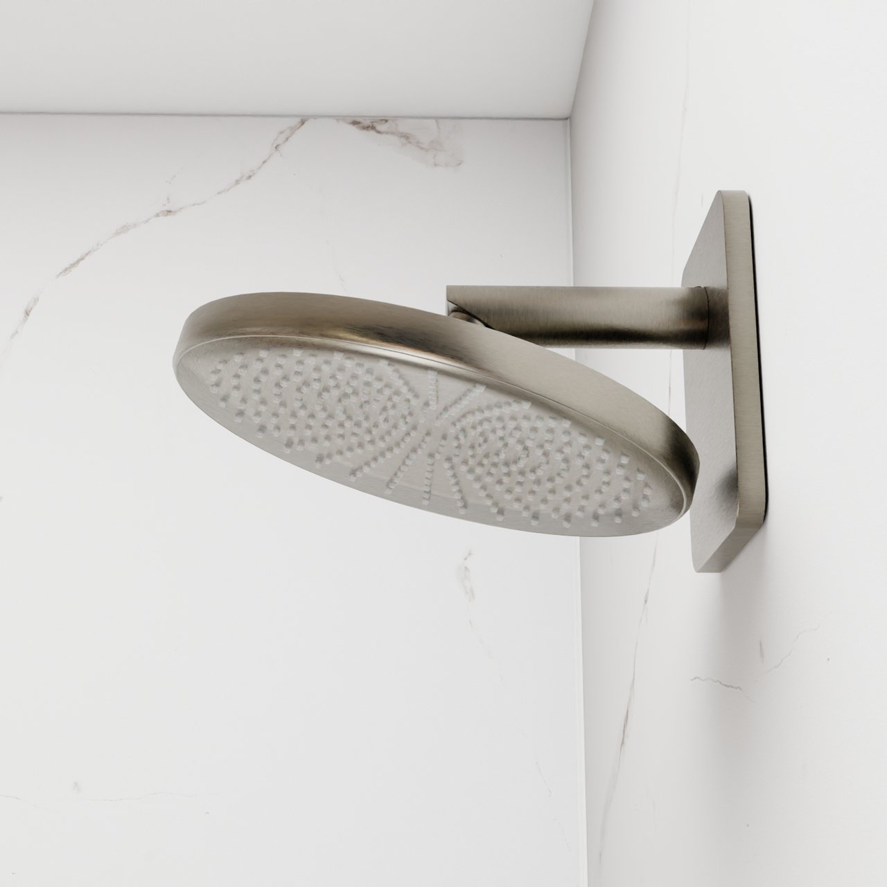 BLAUFOSS Onos 250  hoofddouche rond 25 cm met douchearm  Brushed Coolmetal