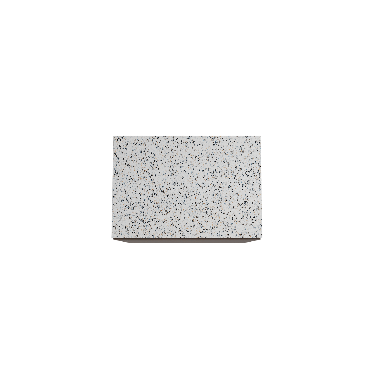 Storke Edge meuble salle de bains à poser 75 x 52 cm noyer avec Tavola tablette simple en blanc/noir mat terrazzo