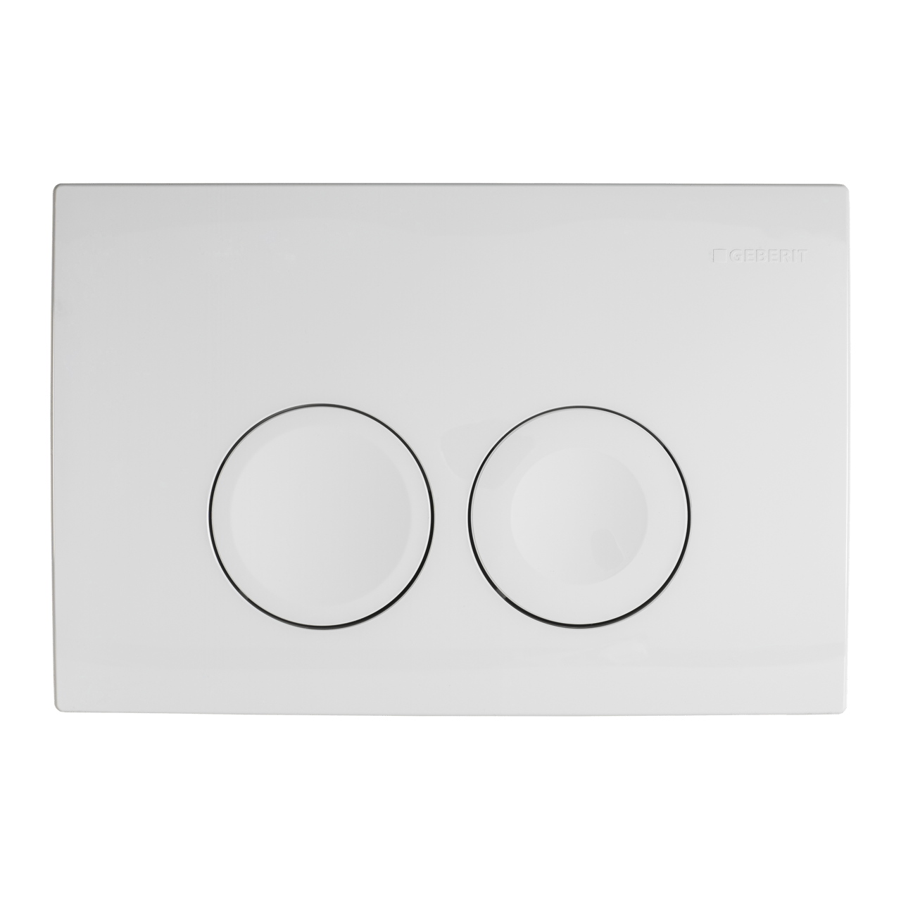 Linie Waldo wc suspendu blanc brillant sans bride avec Geberit Duofix UP100 Delta bâti-support et plaque de commande