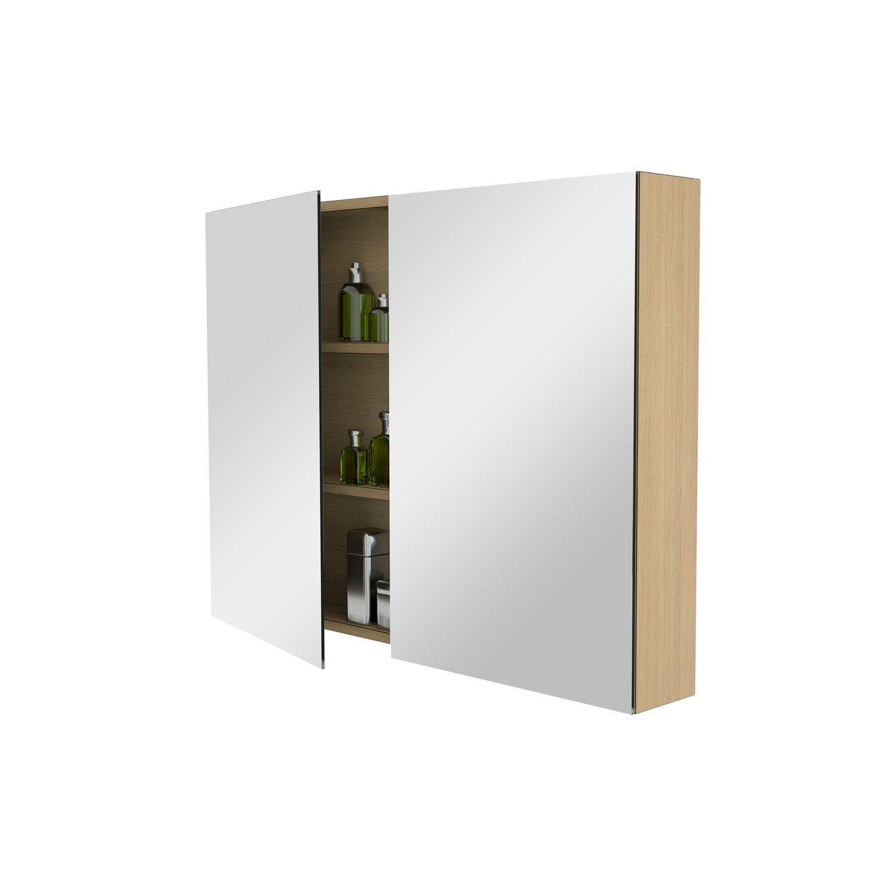 Storke Reflecta spiegelkast 100 x 75 cm naturel eiken
