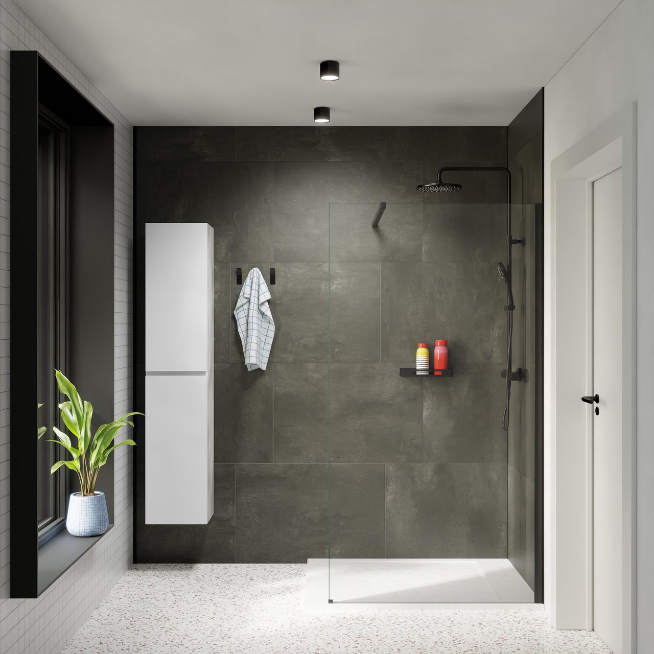 Luca Varess Groovy Wandfliesen (4 Fliesen) 120 x 60 cm, SPC, Granito