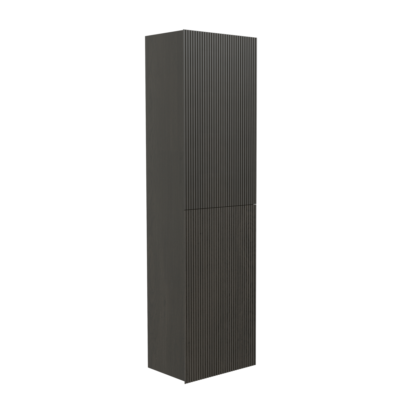 Balmani Forma zwevende badkamerkast zwarte eik 42 x 30 x 150 cm vert. sym. groef