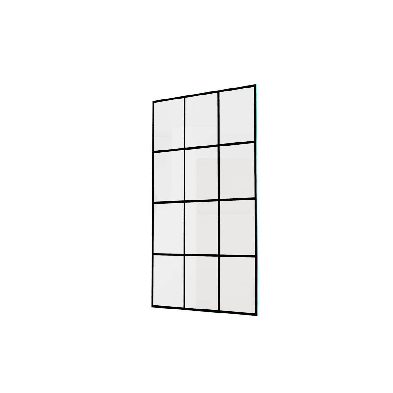 Balmani Modular douche à l'italienne 120 x 200 cm verre grid profil noir mat