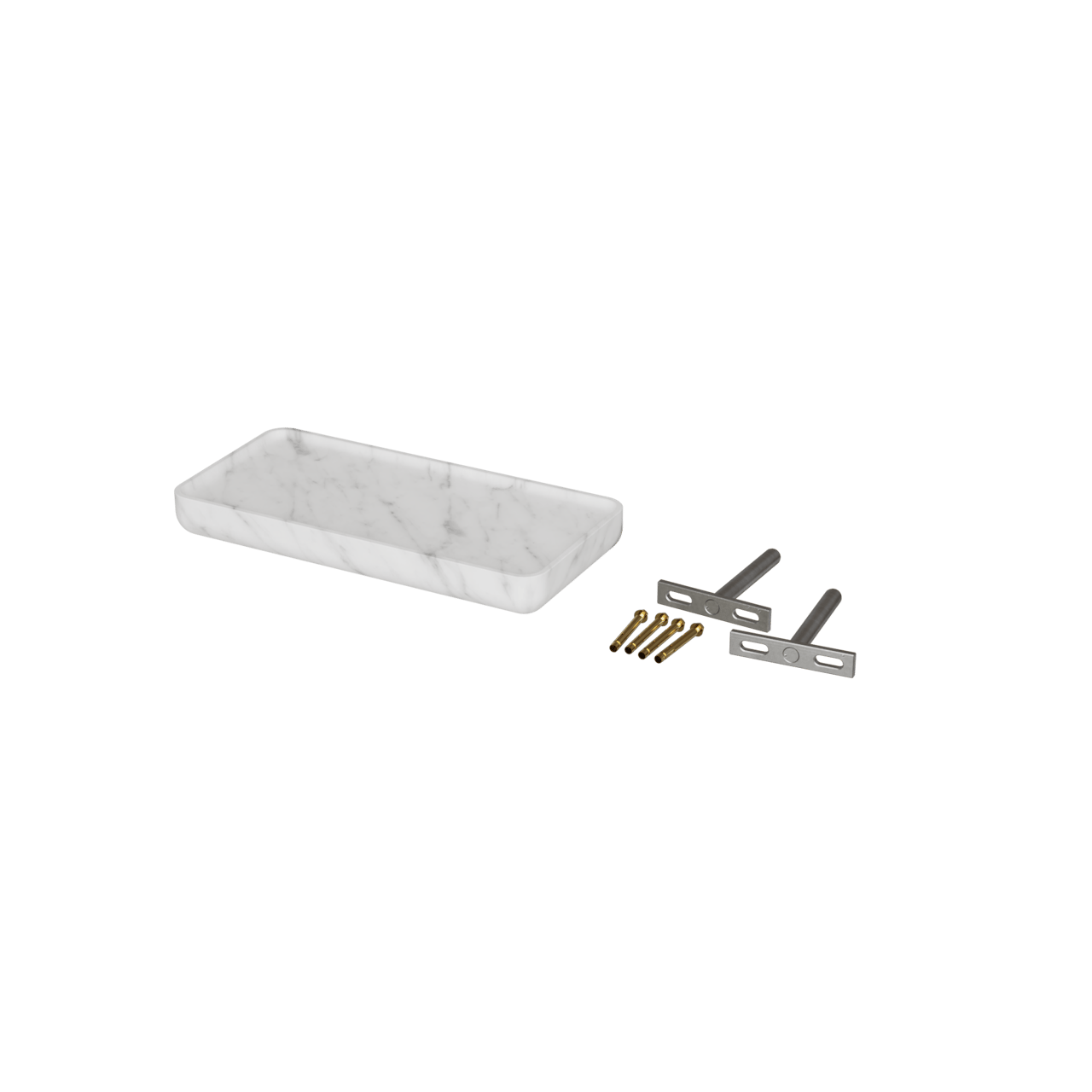Balmani Tray étagère murale Marbre Carrara 25 x 12 cm