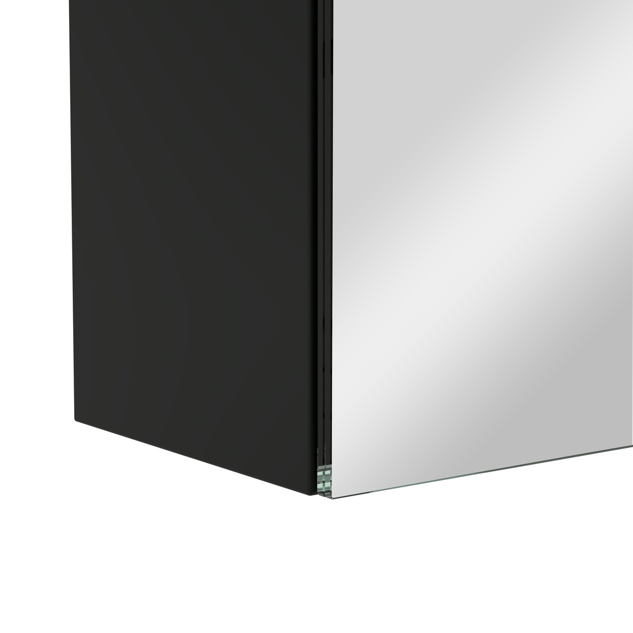 Storke Reflecta Spiegelschrank Bad: 85 x 75 cm, Schwarz Matt
