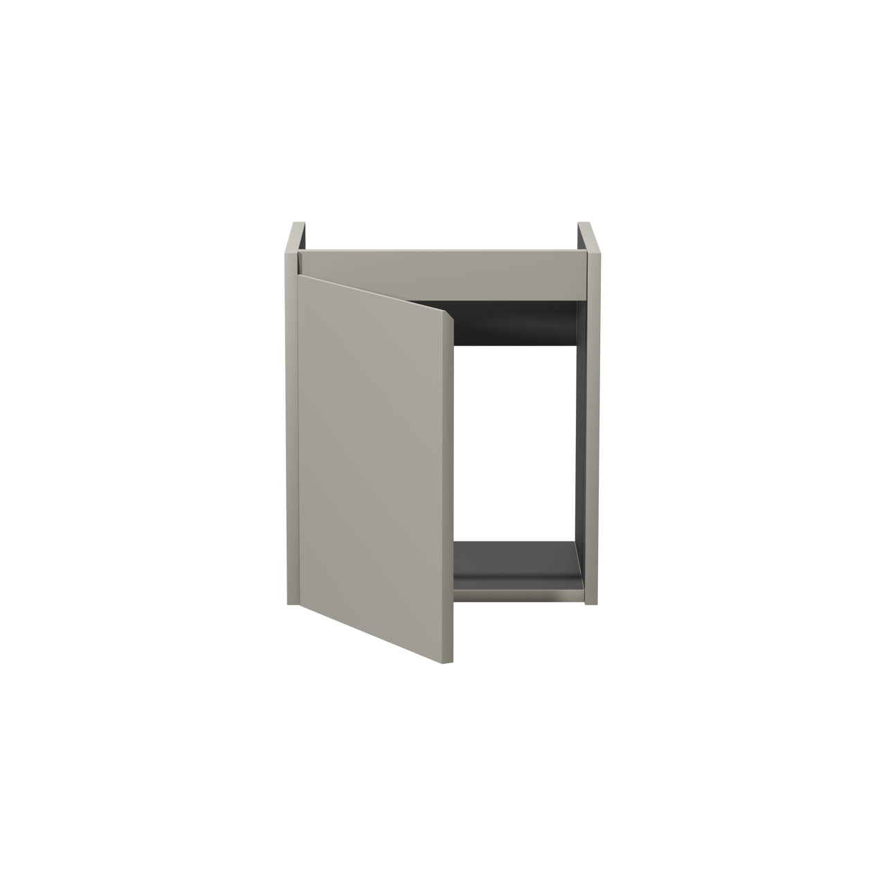 Storke Seda zwevende wastafelonderkast 45 x 35 cm zijdegrijs deur