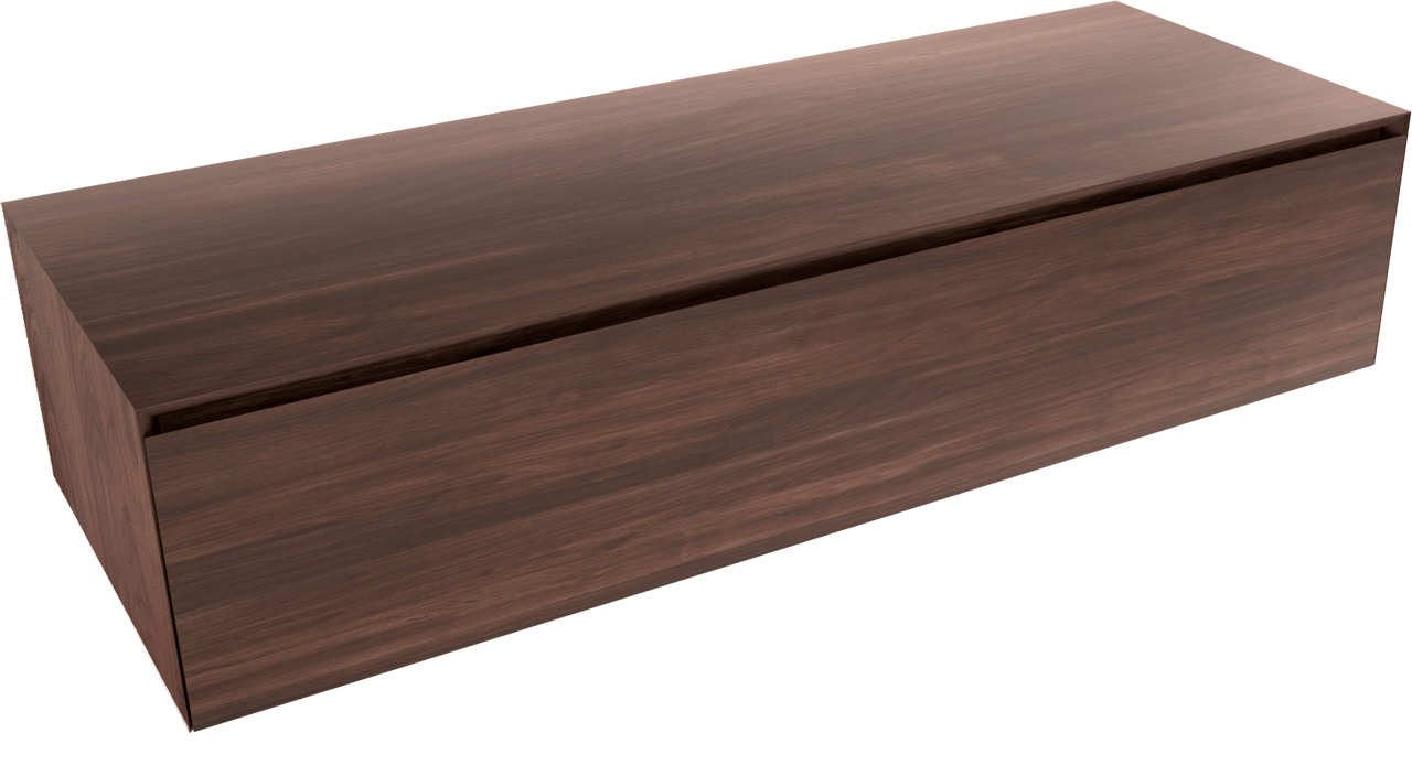 Balmani Mitra Elements zwevende wastafelonderkast 135 x 50 cm Amerikaans notenhout 1 lade