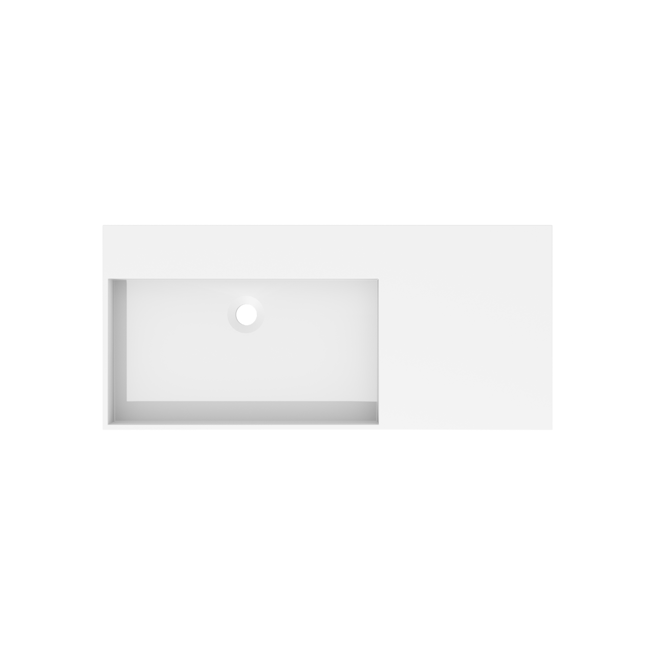 Storke jura vasque asymétrique gauche Solid Surface mat 100 x 46 cm