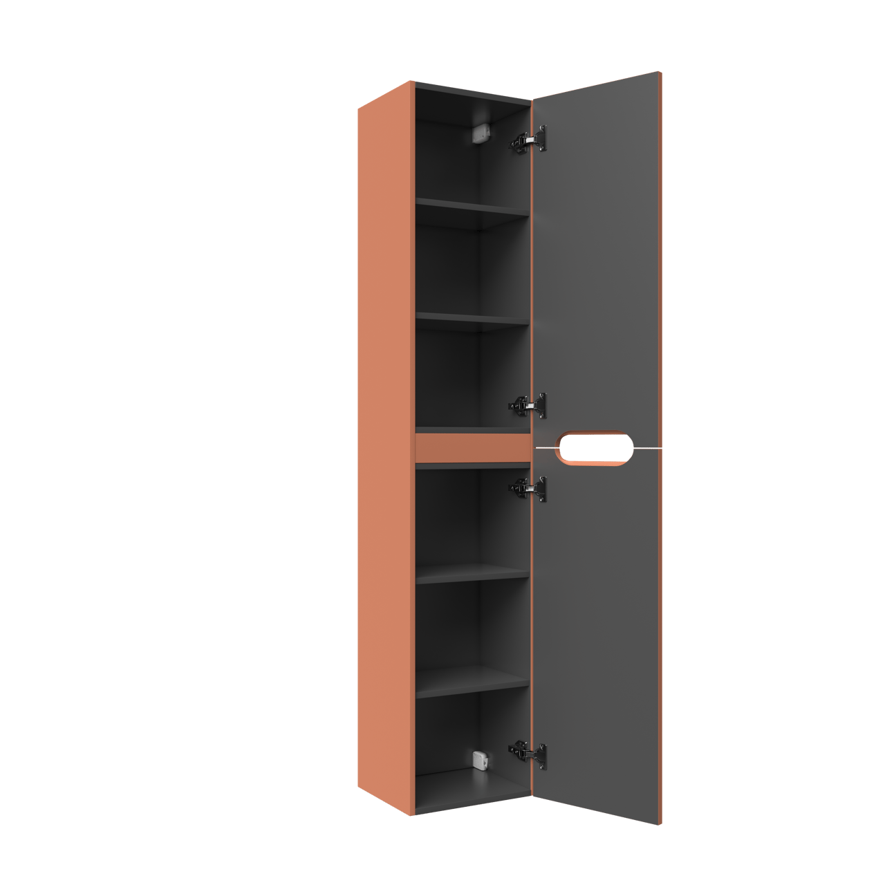 Linie Ribbo Badhochschrank: Hängend, Cotto, 35 x 30 x 170 cm