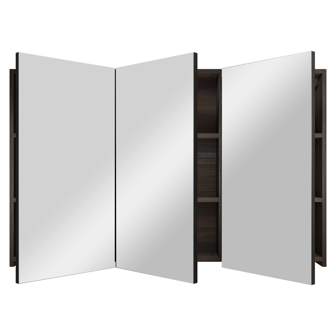 Linie Montro Spiegelschrank 120 x 75 cm dunkles nussbaum