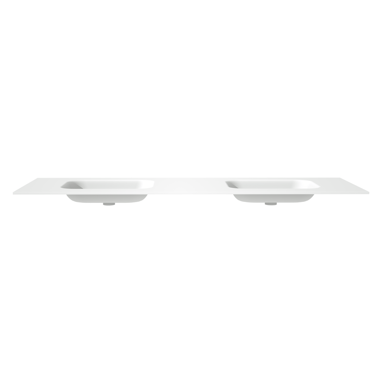 Balmani Tablo Arcato dubbele wastafel matte Solid Surface 180 x 55 cm, exclusief crepine