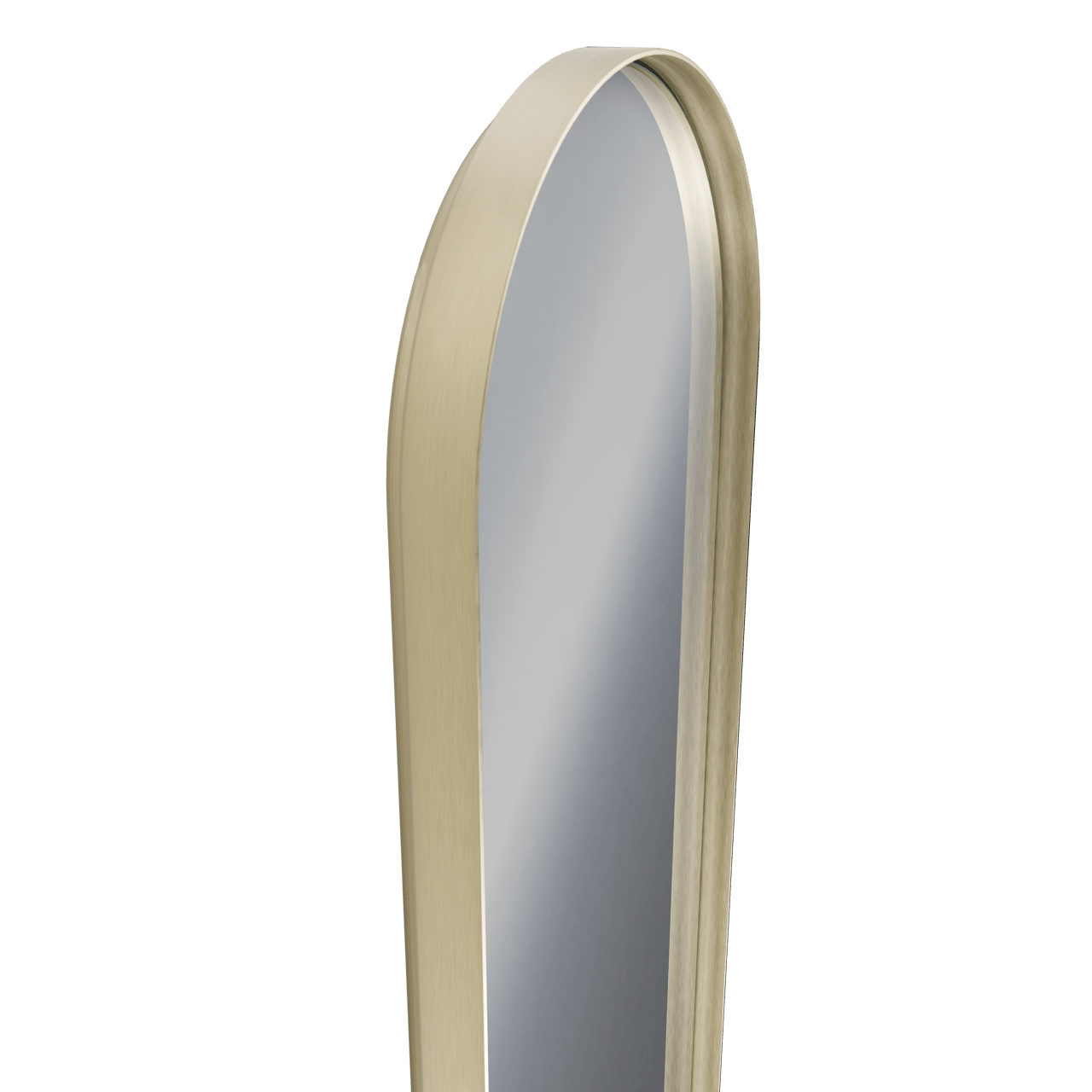 Balmani Giro Oval ovaal badkamerspiegel Brushed Champagne Gold 42 x 110 cm