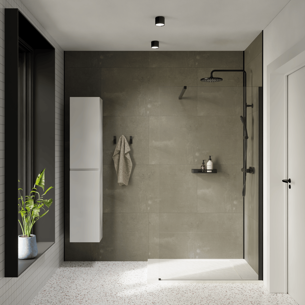 Florris Stockholm SPC wandpanelen, 4 stuks, 120 x 60 cm, Pemba Warm Grey
