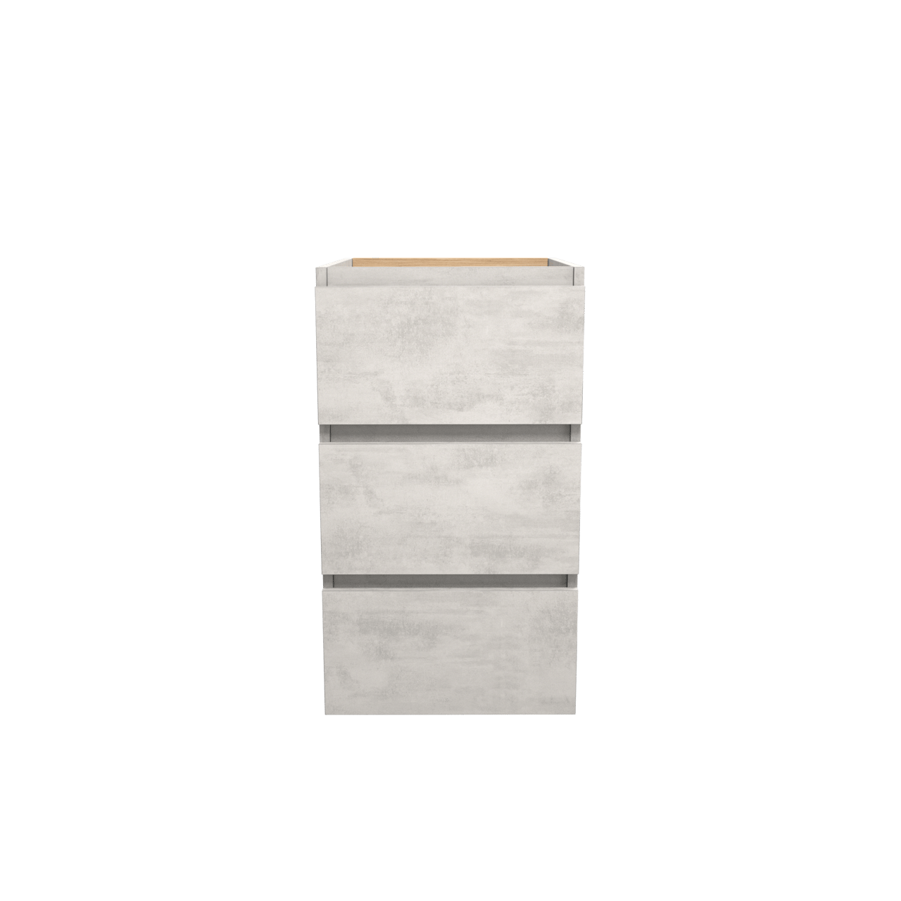 Balmani Lucida staande wastafelonderkast 45 x 55 cm beton zilvergrijs 3 lades