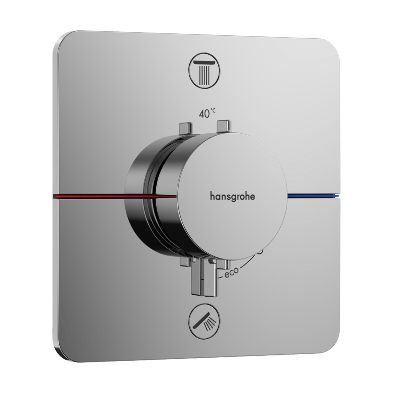 Hansgrohe Showerselect EN1717 Comfort Q inbouw thermostaat 2 uitgangen glanzend chroom
