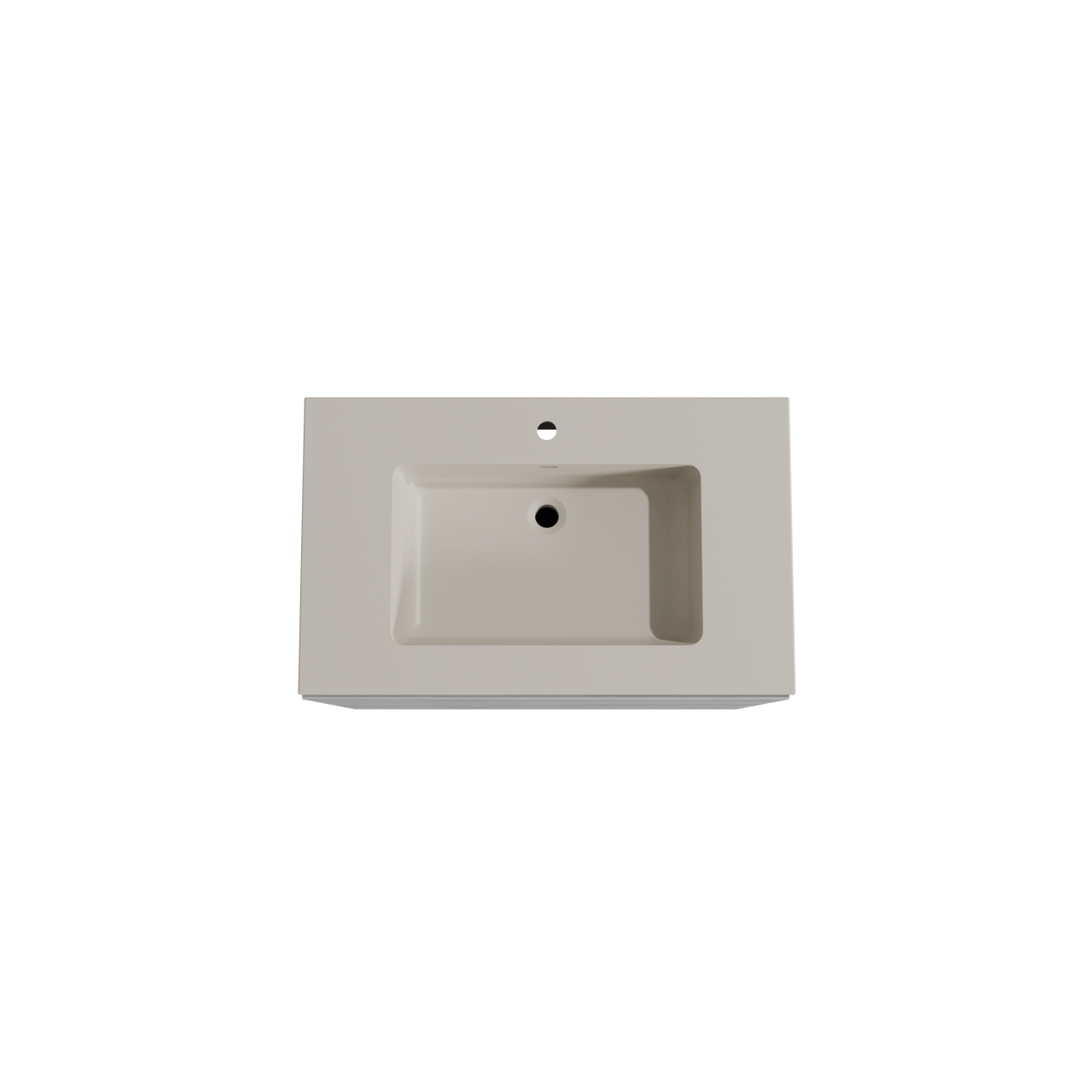 Storke Edge freistehendes Möbelstück Set: 85 x 52 cm, Beton dunkelgrau, mit Diva Einzelwaschtisch, Top Solid Seidengrau
