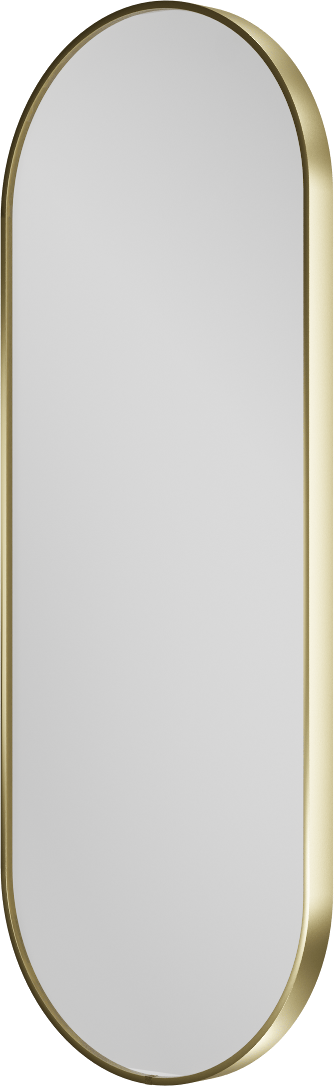 Balmani Secret ovaal badkamerspiegel Brushed Champagne Gold 45 x 120 cm met spiegelverlichting en anti-damp