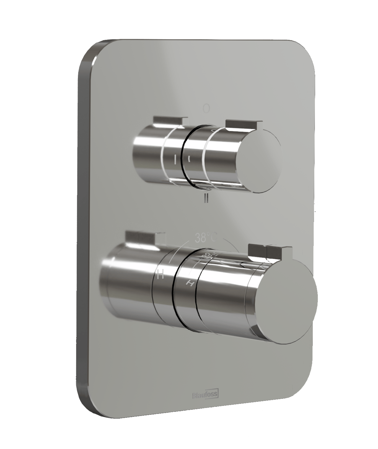 Blaufoss Smartbox Softline inbouw regendoucheset thermostatische kraan Glanzend Chroom
