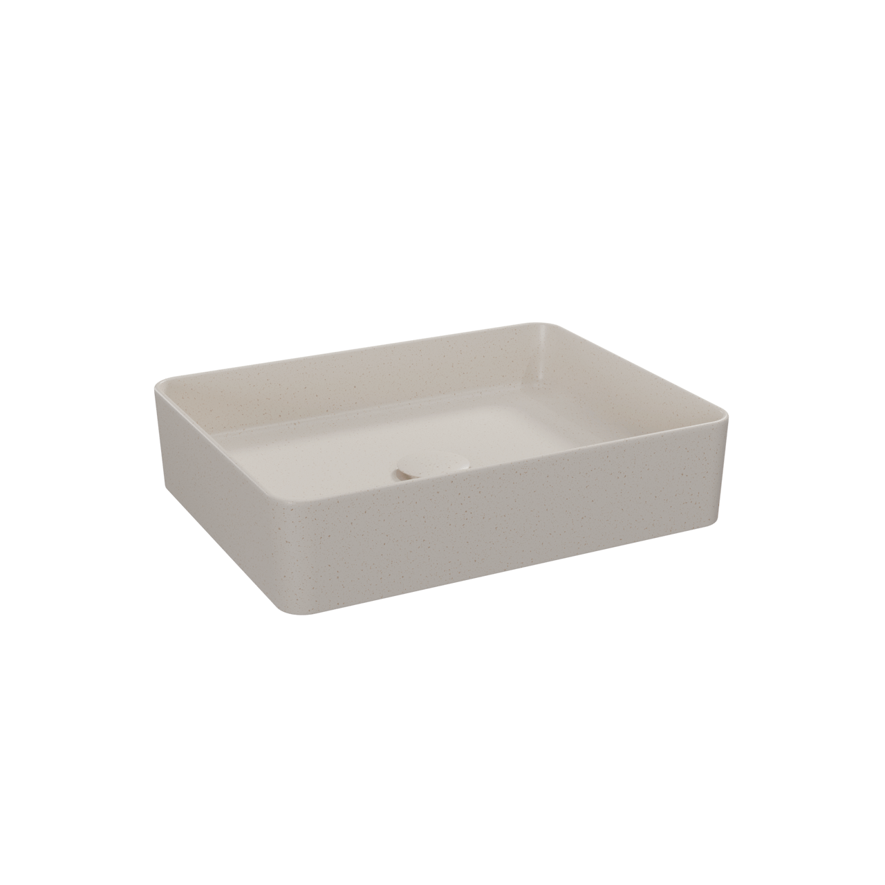 Storke Recta waskom mat beige granita Solid Surface rechthoekig 35 x 45 cm