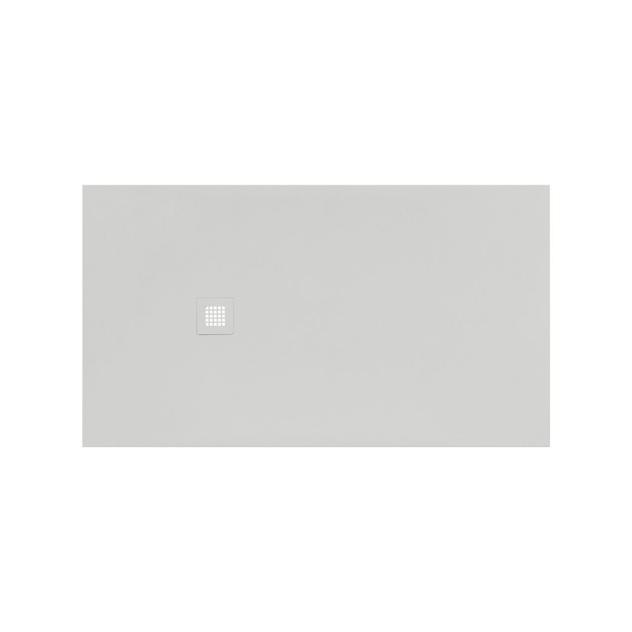 Luca Varess Classy douchebak 160 x 90 cm composietmarmer  mat wit rock structuur