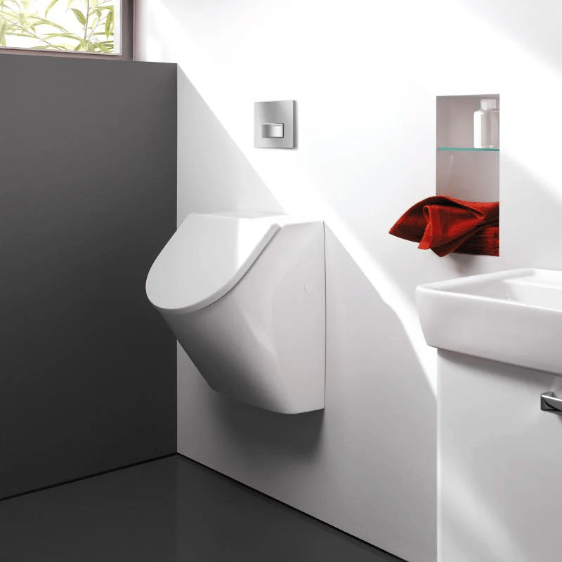 Geberit Renova Plan urinoir met deksel Hoogglans Wit
